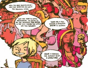 Liz Greenfield's work cannot be constrained by your puny PANELS, and only barely by the page!