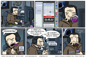 Careful with all those scowls, Jon -- those forehead lines make you look old.