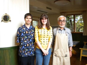 Lessee, that's Andrew Farago, Shaenon Garrity, and ... Hayao Freakin' Miyazaki?!?!? Shaenon & Andrew are now the coolest people I've ever met.