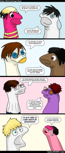 Am I reading too much into panel four, because I'm not certain if Jeph meant it to be as dirty as I'm reading it.