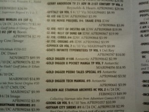 It's right above Gold Digger #108! That's a prime slot!