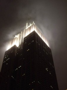 They haven't turned the lights on yet today, so you can't actually see the top.