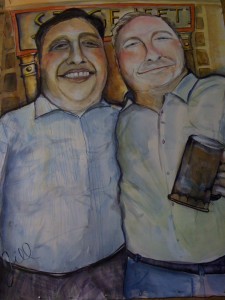 Two of the facilitators of my social network, by Jill DeGroff.